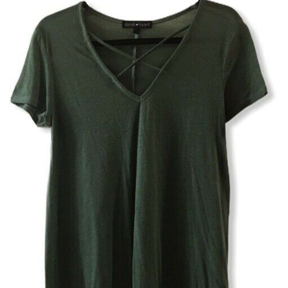Derek  Green Short Sleeve Short Cotton Dress